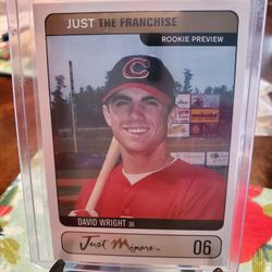 New York Mets David Wright 2002 Just The Franchise Rookie Baseball Card 