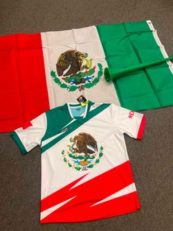 Playera, bandera y trompeta de Mexico