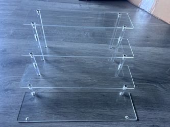Tier Acrylic Display Risers, Clear Perfume Organizer Stand, Large Cupcake Stand Holder, Dessert Display for Party, Display Shelf for Figure and Collec