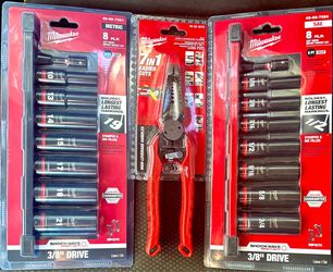 Milwaukee 3-Piece Tool Set – Socket Sets & Pliers