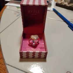 NIB Heart Ring 💖 Zirconia Stones
