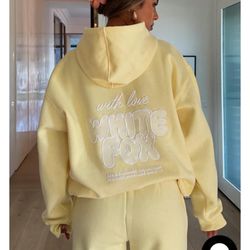 Yellow White Fox Sweatshirt 
