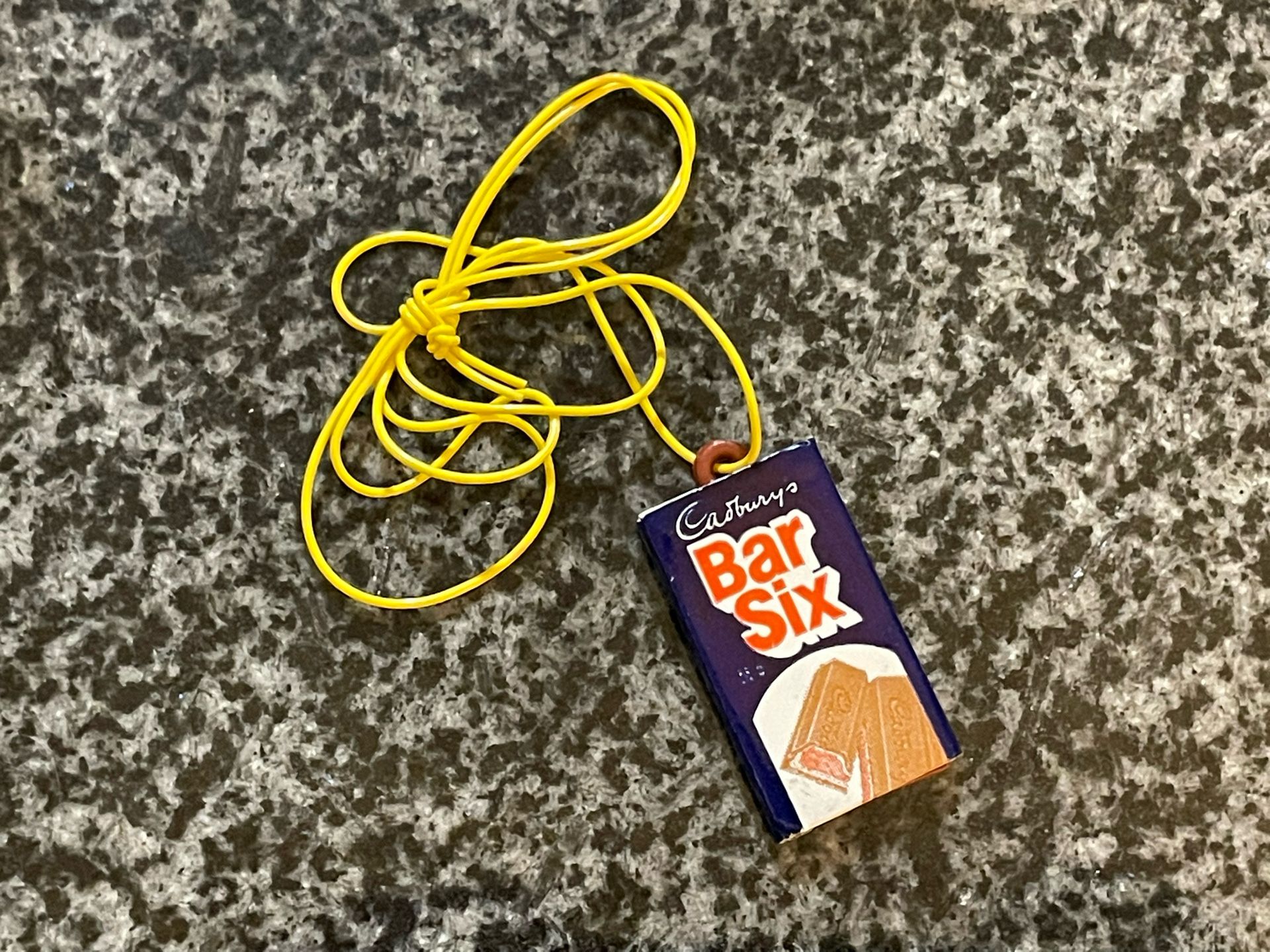 Vintage Cadbury bar six necklace