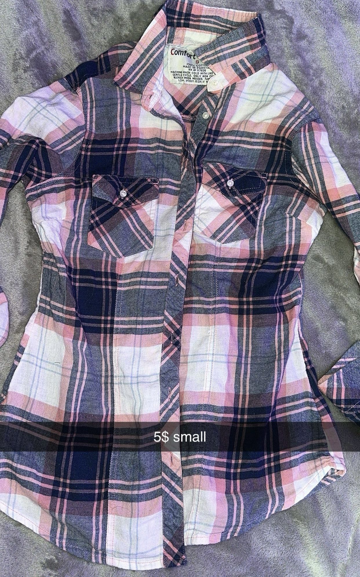 small pink flannel