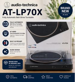 Audio-Technica AT-LP70X Automatic Turntable (Black/Bronze)
