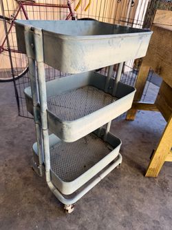 3-Tier Metal Rolling Storage Cart