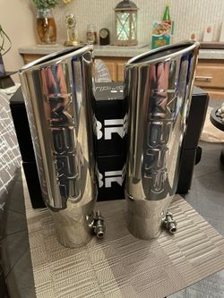 2 New MBRP 3 1/2” Exhaust Tips 304 Stainless 2 1/2”ID inlet, 12” L