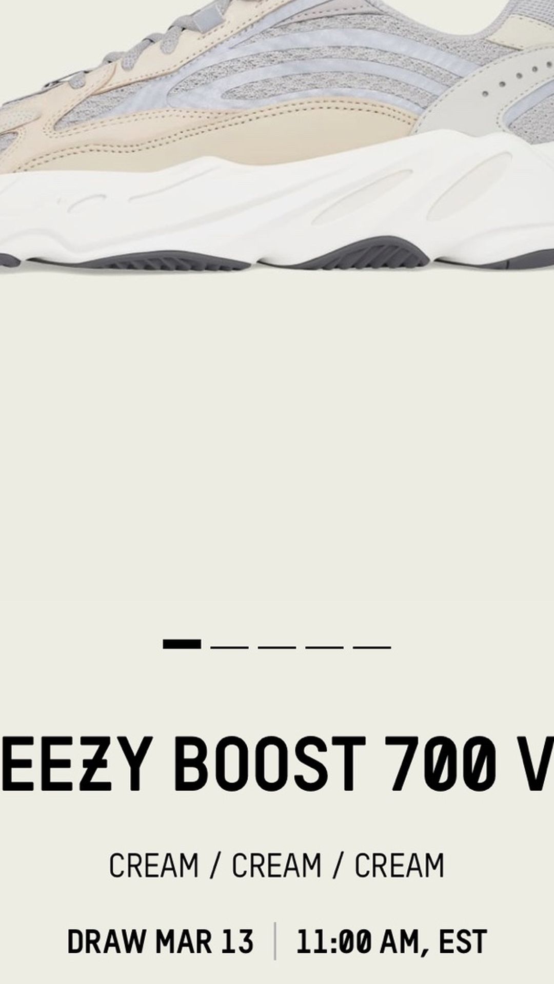 Yeezy Boost 700 V2 Size 10 Cream