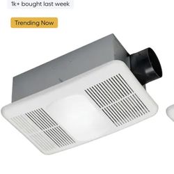 Utilitech Heater 1.5-Sone 80-CFM White Lighted Bathroom Fan and Heater Item #498842