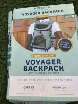 KATZIELLA PET BACKPACK CARRIER FOR DOGS OR CATS OR PUPPIES