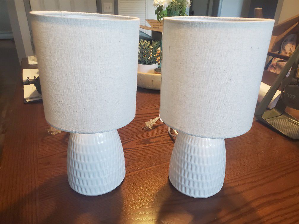 Matching mini end table night stand lamps!