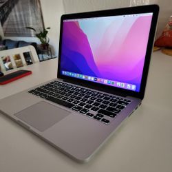 Apple Macbook Pro, 13.3-inch Laptop 13-inch (Retina), 2.7Ghz Dual Core i5 (Early 2015) MF839LL/A 256 GB SSD, 8 GB Memory,  MacOS Monterey v.12.7.4. Po