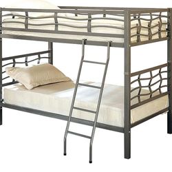 Twin Bunk Bed with Ladder