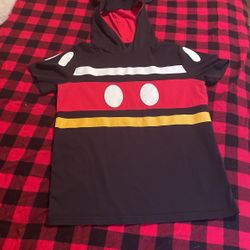 Walt Disney Disney Parks Mickey Mouse Pullover Shirt W/ Hood And Ears 
