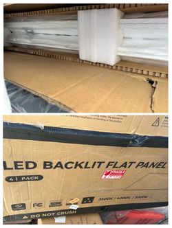 NEW Amico 4 Pack 2x4 LED Flat Panel Light 30/35/45W 5500lm Adjustable, 0-10V Dimmable LED Drop