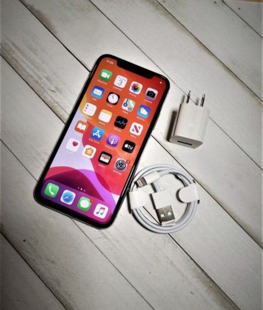 Unlocked iPhone X 64Gb warranty/charger