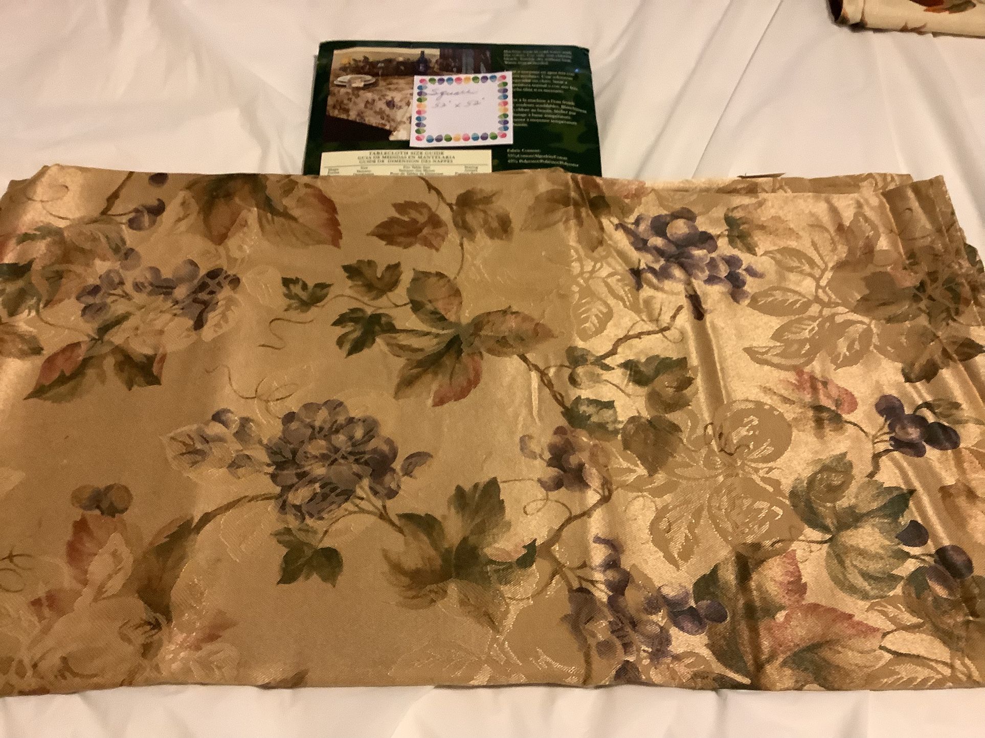 2 Square Fall Tablecloths - Cloth