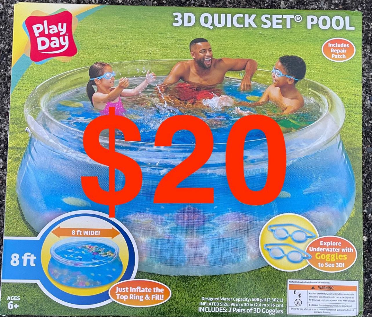 3D Quickset Swimming Pool For Kids 