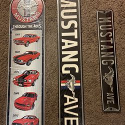 Man Cave! Mustang Collectable Wall Signs (Brand New) Firm Price 