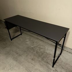 63 Inch Office Desk Black Walnut Colour 