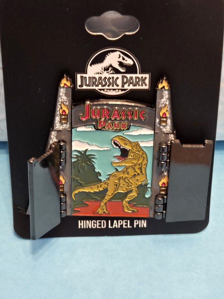 Jurassic Park T-Rex Hinged Enamel Metal Pin