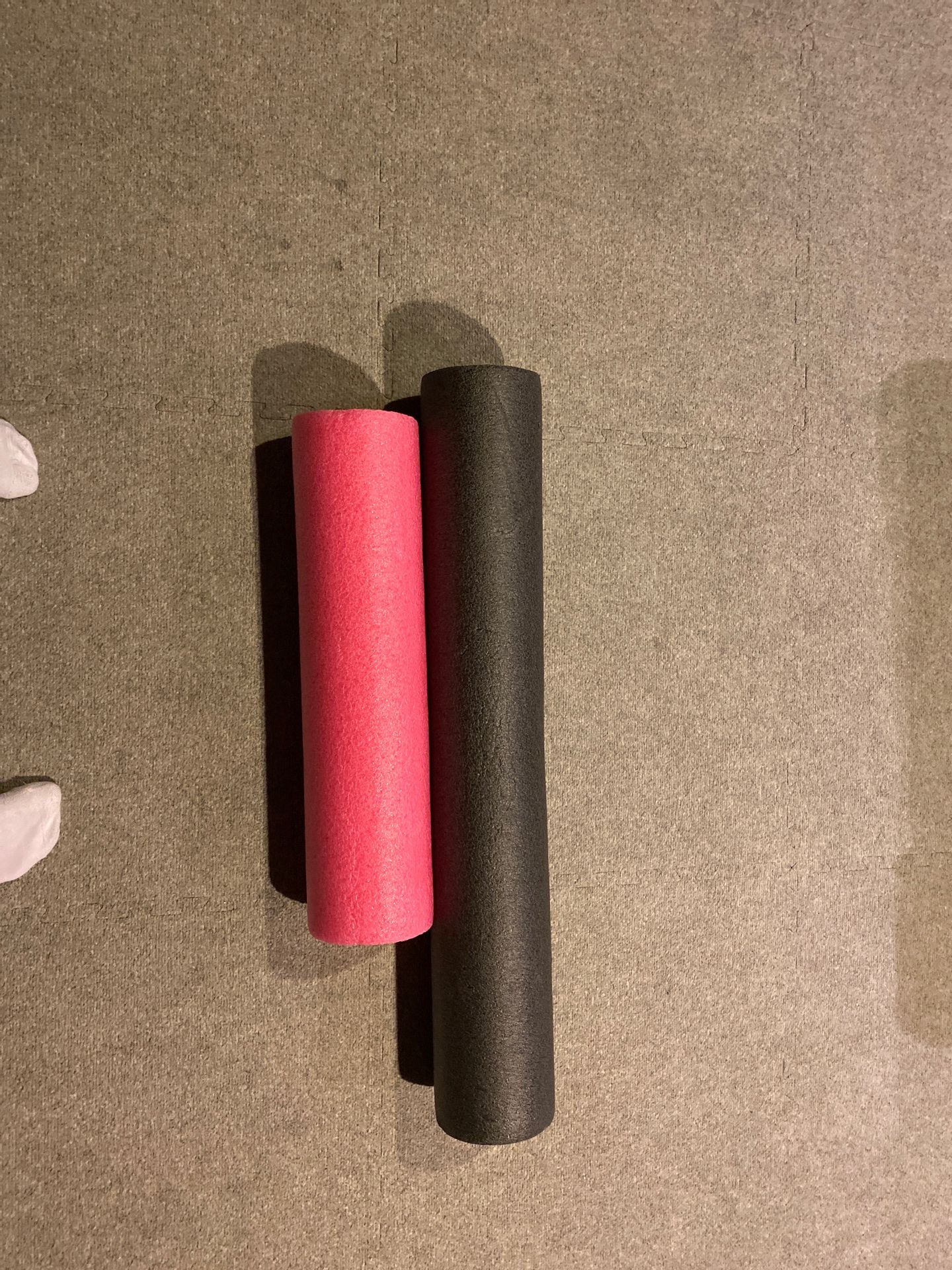 Black and Pink Muscle Foam Rollers