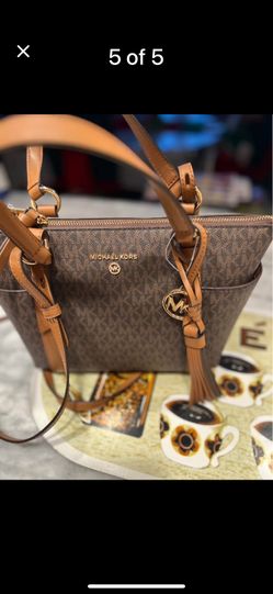 New with Tags Michael Kors Handbag with straps. 12” L x 9 H x 5 D