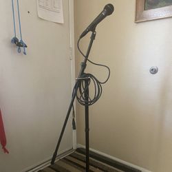 AKG microphone W/ Boom Stand & Mic cable