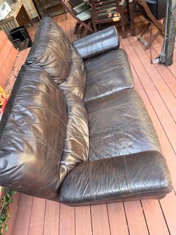 100% leather reclining sofa and chair