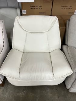 Smart White Recliner Accent Chair