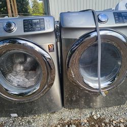 Samsung Stackable Washer And Dryer Set Electric 