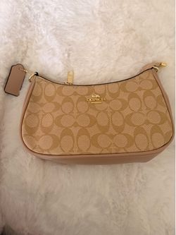 Beige coach bag