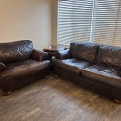 Leather Couch With Love Seat