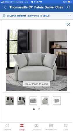 Thomasville love Seat Couch Chair Swivels
