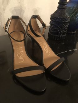 CALVIN KLEIN HEELS SHOES . Women’s Sz. 7 Black . NEW!!!!