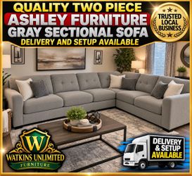 ποΈ ASHLEY FURNITURE β LARGE 2-PIECE GRAY SECTIONAL SOFA | QUALITY β’ COMFORT β’ AFFORDABLE!
