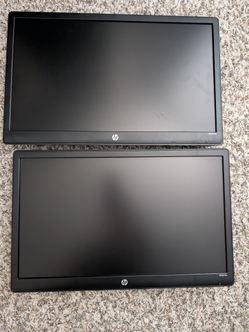 2 HP 20 inch monitors