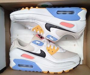 Nike Air Max 90 Solar Flare Women's Size 7.5 Sneakers CZ3950-100 Multicolor White