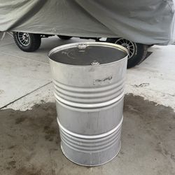 55-gallon stainless steel drum