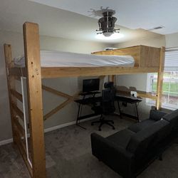 Queen Loft Or bunk Bed w/ Mattress Included