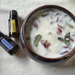 Handmade Pottery With Handmade Candle For $15