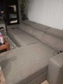 Couch with lounge chair