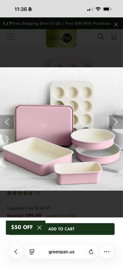 New! Greenlife Ceramic Bakeware Set (6 piece)