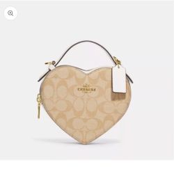heart shaped coach purse