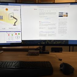 LG 35” Curved Ultrawide Monitor And NB G-45 Display Mount