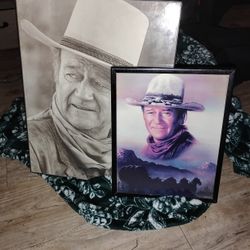 For John Wane Fans, I Have Two Framed Pictures Of John Wane Waiting For A New Home