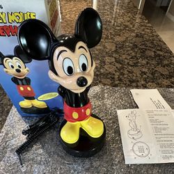 New Vintage Telephone (RARE MICKEY MOUSE ) - PHONE (10,5" H) WORKING WALT DISNEY 1988.
