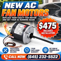 New AC fan motors HVAC Air Conditioning