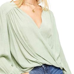 Free People Check On It Frosted Fern blouse - Large
