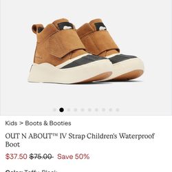 Little Kid / Toddler Size 9 Sorel Out And About Boots